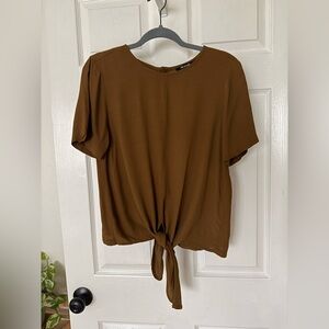 Madewell Brown Shirt with Knot